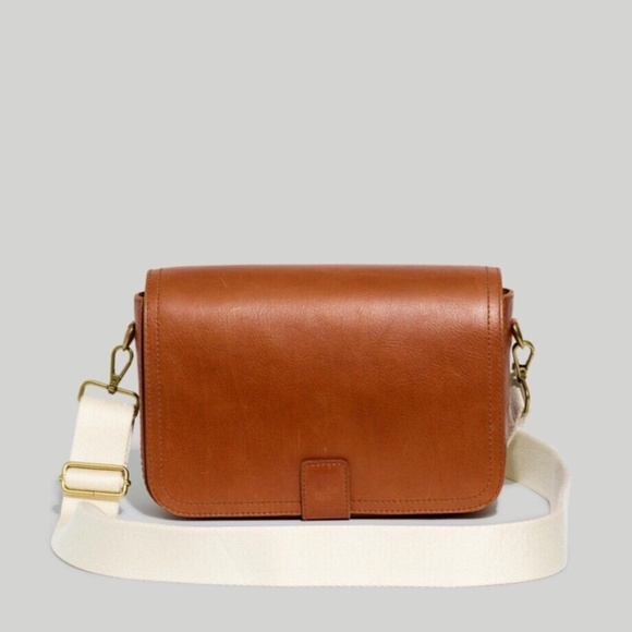 Madewell Handbags - New MADEWELL $168 Transport Flap Shoulder Bag - English Saddle Leather
